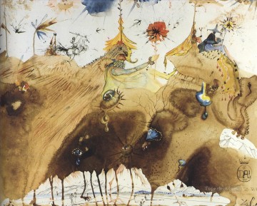 Abstracto famoso Painting - Las montañas del cabo de Creus en la marcha del surrealismo
